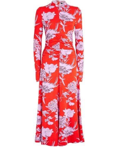 ME+EM Me+em Floral Midi Dress - Red