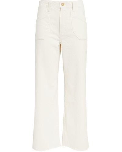 PAIGE Raw Hem Anessa Jeans - White