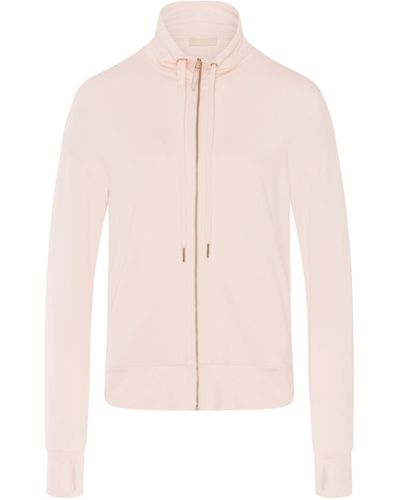 Hanro Balance Long-sleeve Zip-up Sweatshirt - Pink