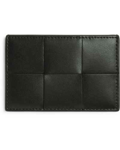 Bottega Veneta Leather Cassette Card Holder - Black