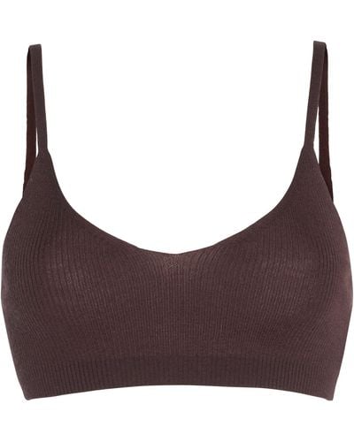 Tendre ribbed wool and cashmere-blend bra