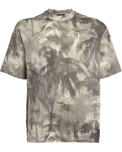 Emporio Armani Tree Print T-shirt - Grey
