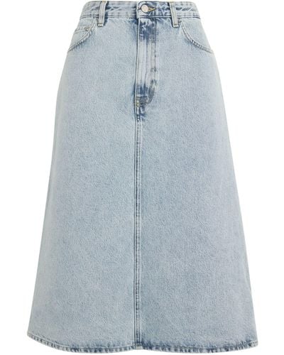 Totême Midi Denim Skirt - Blue