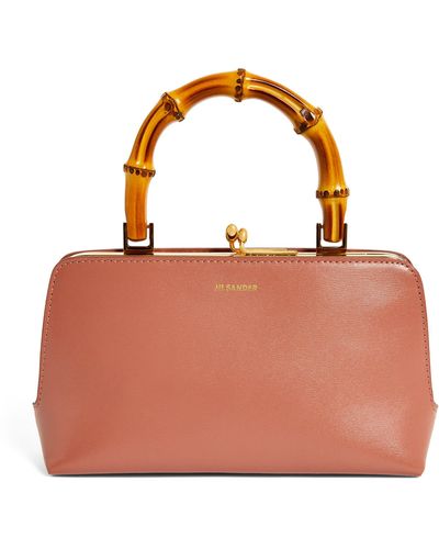Jil Sander Mini Leather Goji Top-handle Bag - Brown