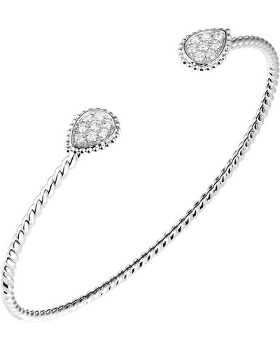 Boucheron White Gold And Diamond Serpent Bohème Bangle - Metallic