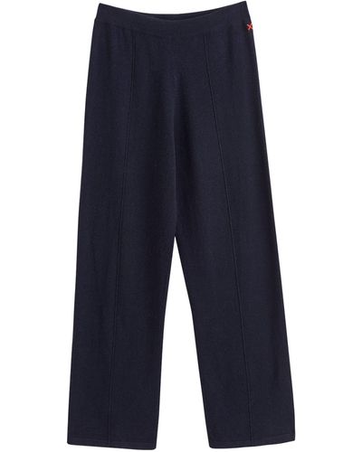 Chinti & Parker Wool-cashmere Wide-leg Sweatpants - Blue