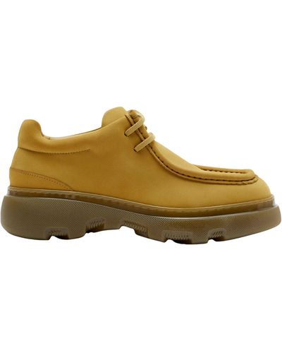 Burberry Nubuck Creeper Shoes - Yellow