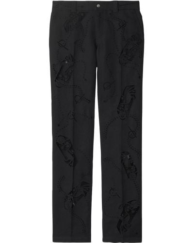 Burberry Broderie Anglaise Trousers - Black