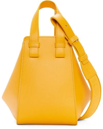 Loewe Compact Leather Hammock Bag - Yellow