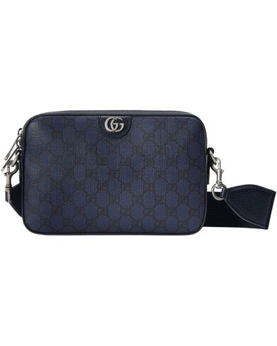 Gucci Gg Supreme Ophidia Shoulder Bag - Blue