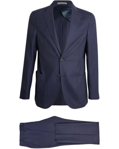 Corneliani Wool Single-breasted 2-piece Suit - Blue