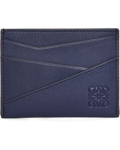 Loewe Leather Puzzle Edge Card Holder - Blue
