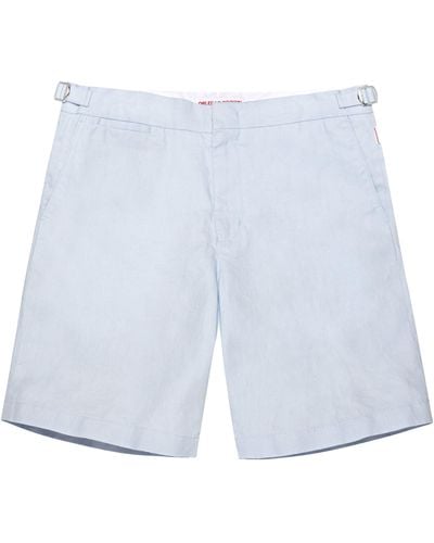 Orlebar Brown Linen Norwich Shorts - Blue