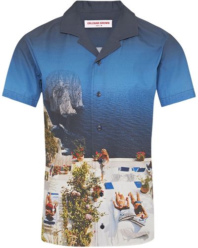 Orlebar Brown Organic Cotton Hibbert Shirt - Blue