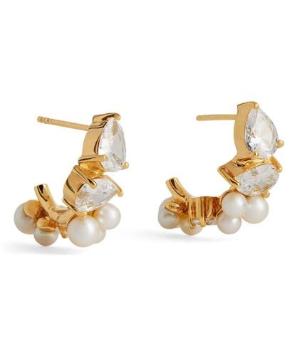 Completedworks Gold Vermeil, Zirconia And Pearl Chasing Shadows Earrings - Metallic