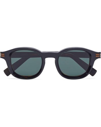 Zegna Acetate Havana Sunglasses - Black