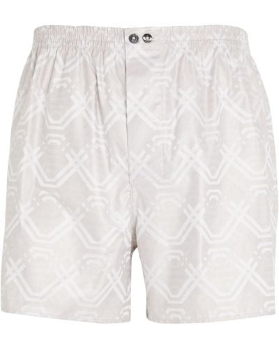 Zimmerli Cotton Luxury Jacquard Boxers - White