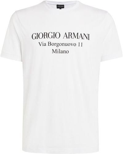 Giorgio Armani Cotton Logo T-shirt - White