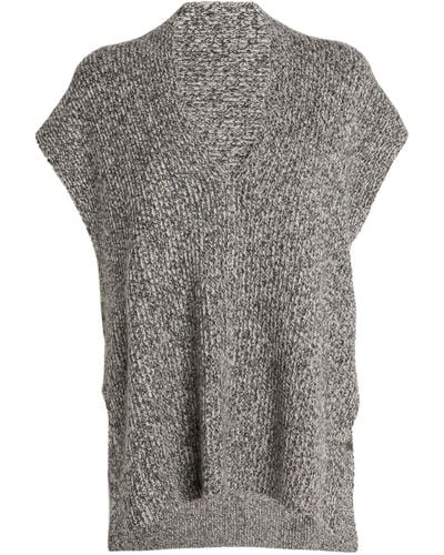 JOSEPH Cashmere Luxe Sweater Vest - Gray