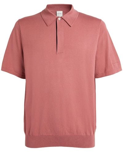 Paul Smith Cotton Knitted Polo Shirt - Pink
