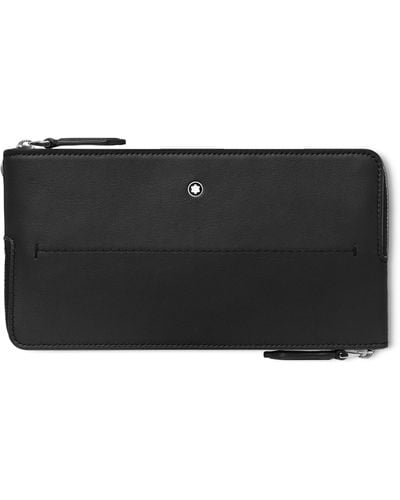 Montblanc Leather Meisterstück Double Phone Pouch - Black