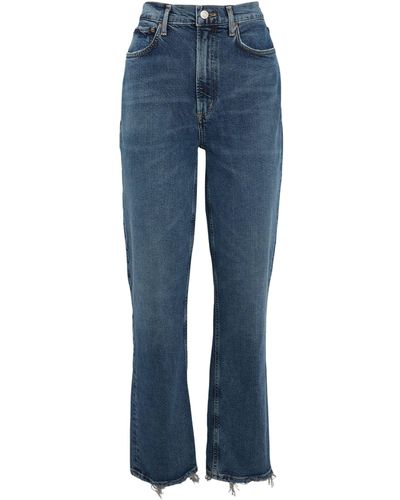 Agolde High-rise Stovepipe Jeans - Blue
