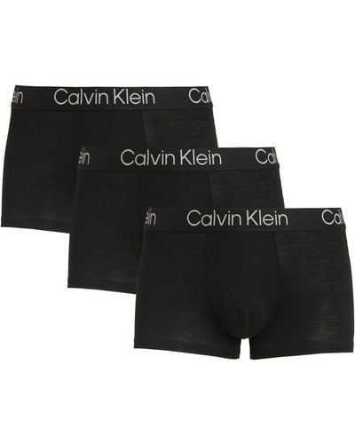 Calvin Klein Ultra Soft Modern Trunks (pack Of 3) - Black