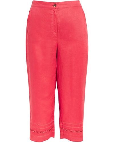 Marina Rinaldi Linen Trousers - Red