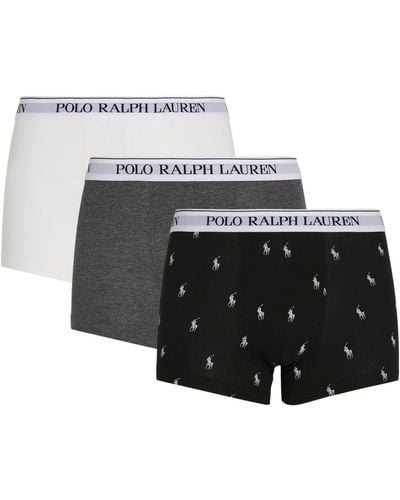 Polo Ralph Lauren Stretch-cotton Classic Trunks (pack Of 3) - White