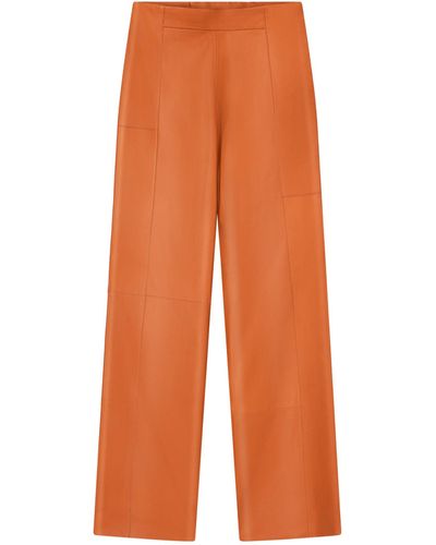 Aeron Chroma Leather Pants - Orange