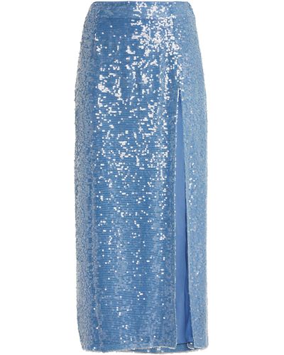 LAPOINTE Sequinned Midi Skirt - Blue