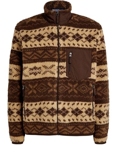 Polo Ralph Lauren Zip-up Fleece Jacket - Brown