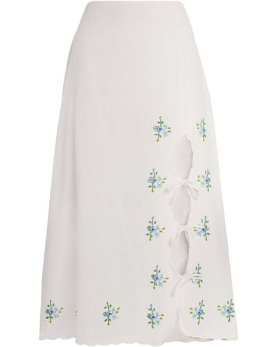 Sea Cotton-blend Tania Midi Skirt - White
