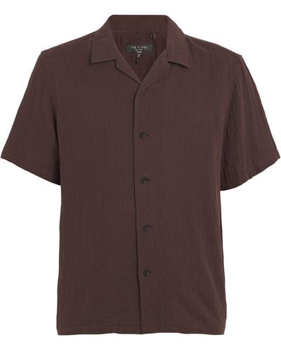Rag & Bone Cotton Camp Shirt - Brown