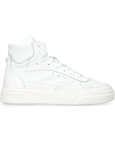 Steve Madden Leather Otto Trainers - White