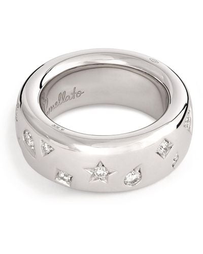 Pomellato Rhodium-plated White Gold And Diamond Small Iconica Ring