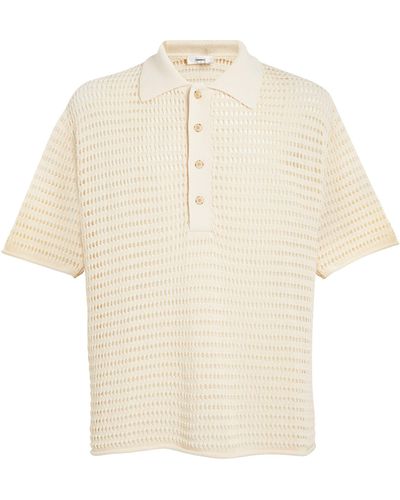 Commas Crocheted Polo Shirt - White