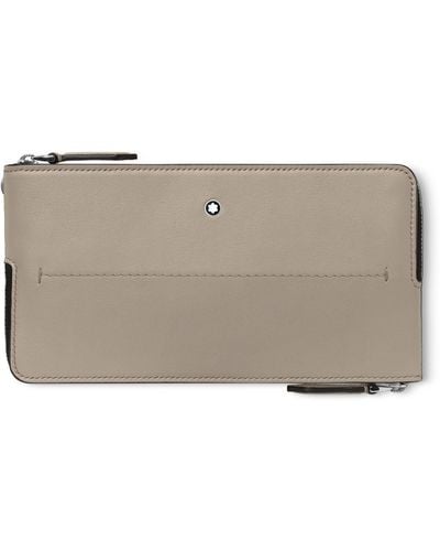Montblanc Leather Meisterstück Double Phone Pouch - Grey