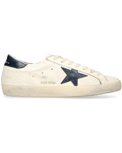 Golden Goose Leather Super-star Trainers - Natural