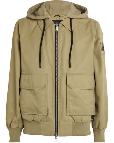 Moose Knuckles Hooded Oxley Bomber Jacket - Green