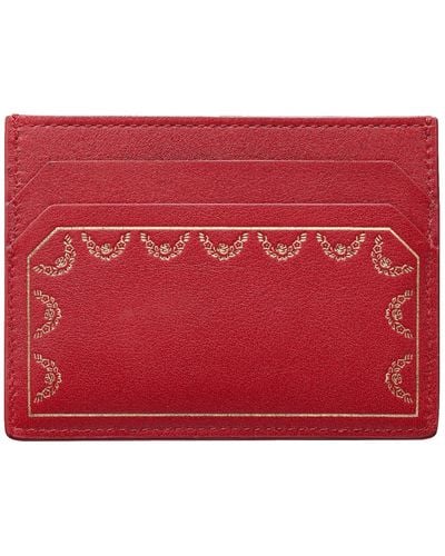 Cartier Leather Guirlande Card Holder - Red