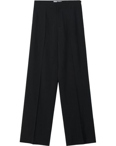 Loewe Wool Anagram Straight Pants - Black