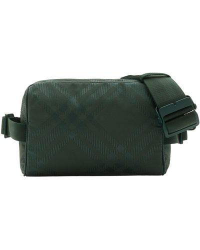 Burberry Jacquard-check Belt Bag - Green
