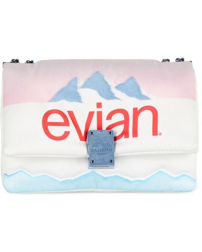 Balmain X Evian Padded Shoulder Bag - White