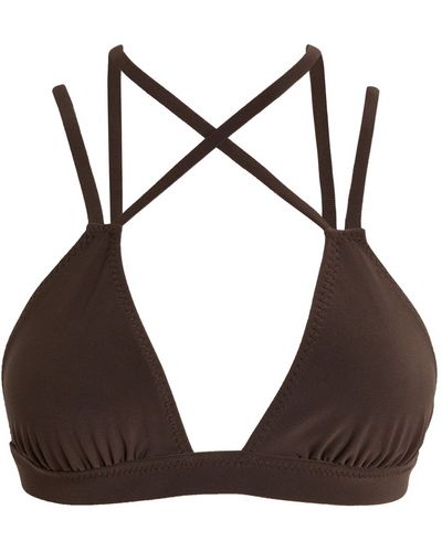 Norma Kamali Jog Bikini Top - Brown