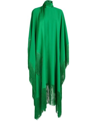 ‎Taller Marmo Exclusive Fringed Mrs Ross Kaftan Dress - Green
