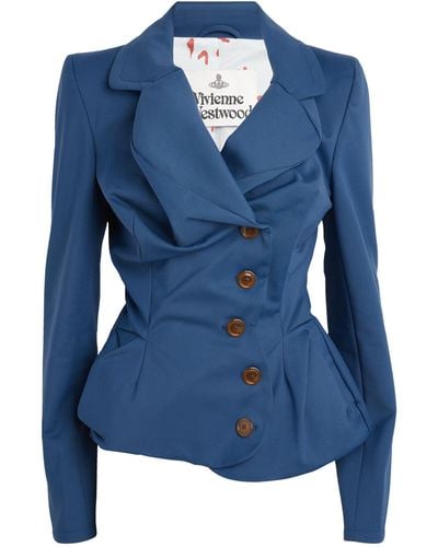 Vivienne Westwood Asymmetric Drunken Tailored Blazer - Blue
