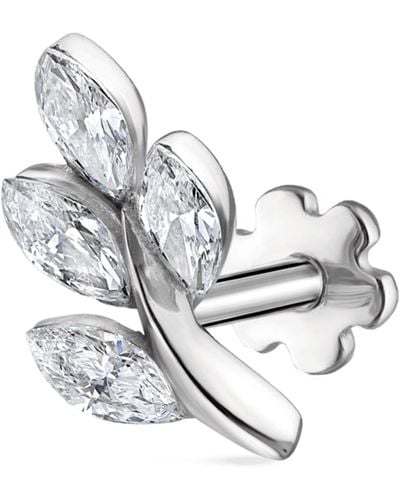 Maria Tash Diamond Vine Threaded Stud Earring (direction A, 8mm) - Metallic