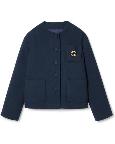 Gucci Tweed Jacket - Blue