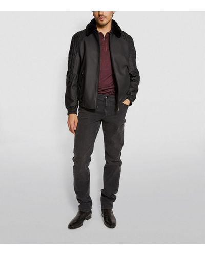 Zilli Deerskin Leather Jacket - Black